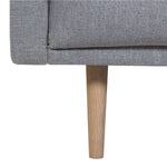 Larvik Chaiselongue Sofa (RH) - Grey, Oak Legs