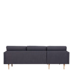 Larvik Chaiselongue Sofa(LH) - Anthracite, Oak Legs