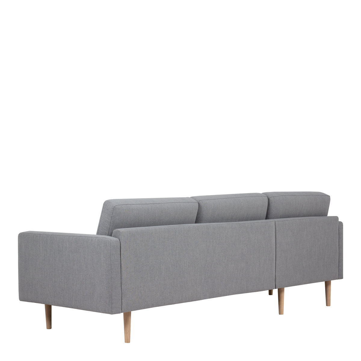 Larvik Chaiselongue Sofa(LH) - Grey, Oak Legs