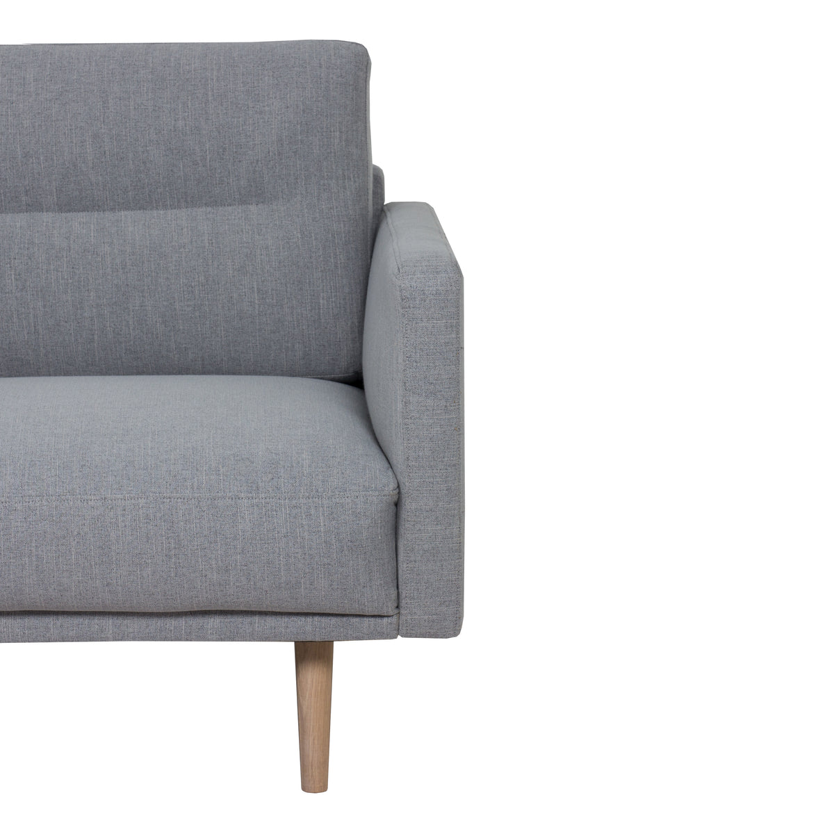 Larvik Chaiselongue Sofa(LH) - Grey, Oak Legs