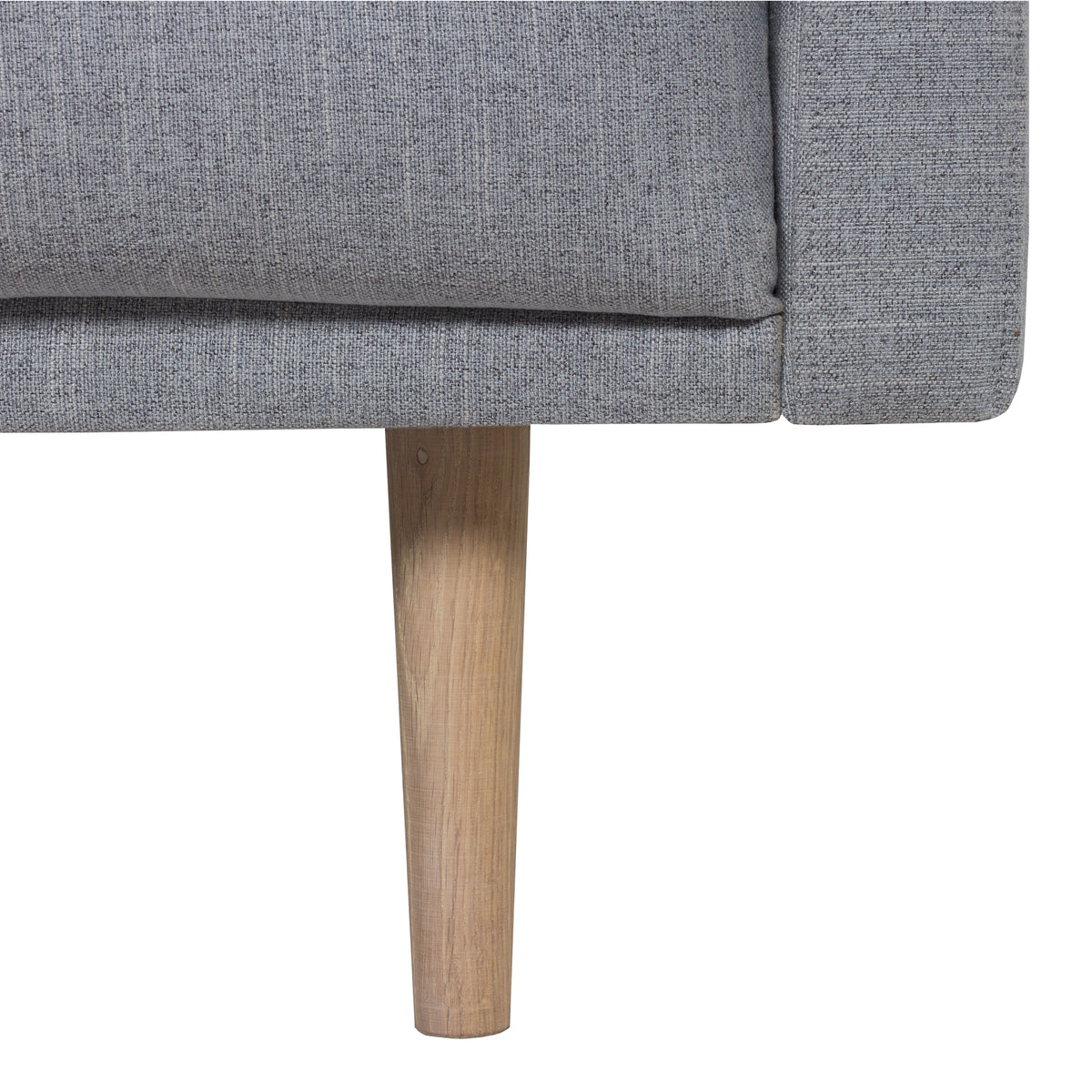 Larvik Chaiselongue Sofa(LH) - Grey, Oak Legs