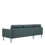 Larvik Chaiselongue Sofa (LH) - Dark Green , Black Legs