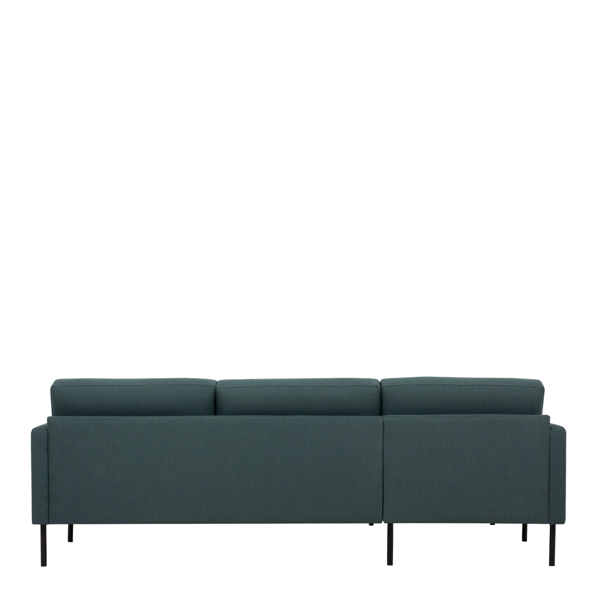 Larvik Chaiselongue Sofa (LH) - Dark Green , Black Legs