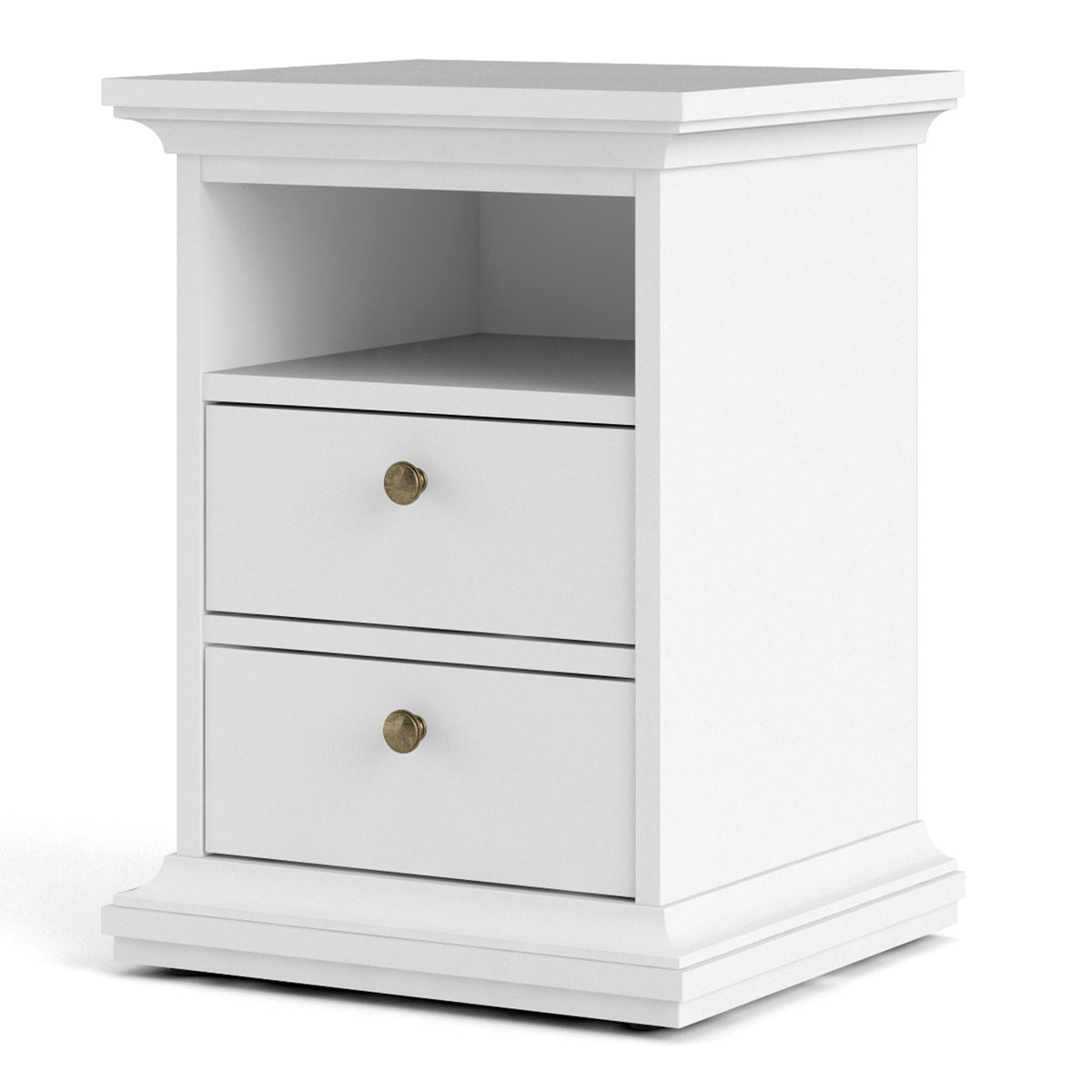 Paris Bedside 2 Drawers in White