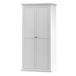 Paris Wardrobe with 2 Doors in White