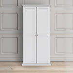 Paris Wardrobe with 2 Doors in White