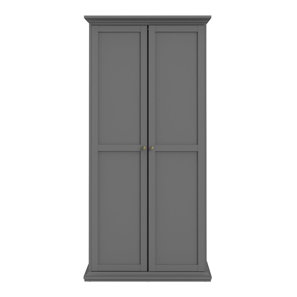 Paris Wardrobe with 2 Doors in Matt Grey