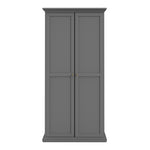 Paris Wardrobe with 2 Doors in Matt Grey