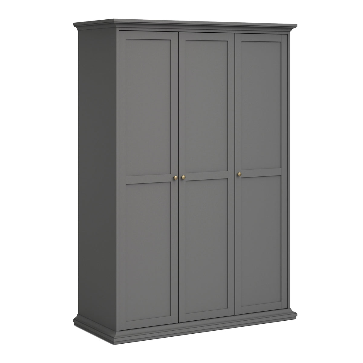 Paris Wardrobe with 3 Doors in Matt Grey