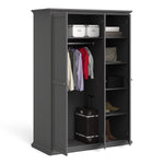 Paris Wardrobe with 3 Doors in Matt Grey