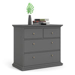 Paris Chest of 4 Drawers in Matt Grey