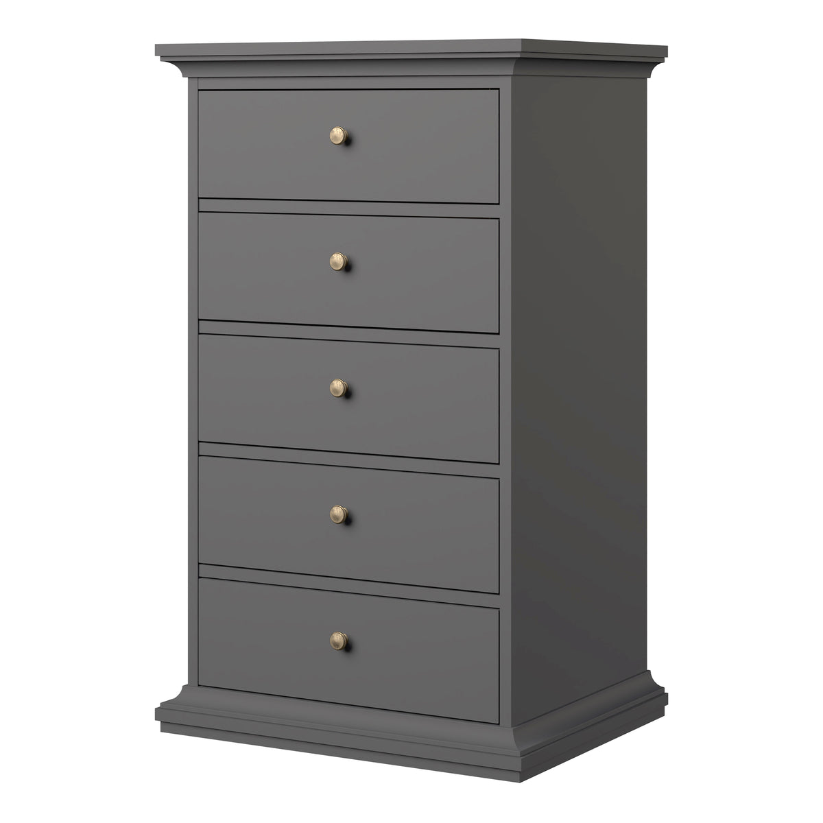 Paris Chest 5 drawers in Matt Grey