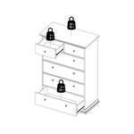 Paris Chest of 6 Drawers in White