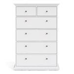 Paris Chest of 6 Drawers in White