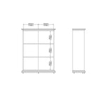 Paris Low Bookcase in White