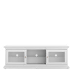 Paris TV Unit - Wide - 2 Doors 1 Shelf in White