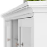 Paris TV Unit - Wide - 2 Doors 1 Shelf in White