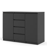 Naia Sideboard - 4 Drawers 2 Doors in Black Matt