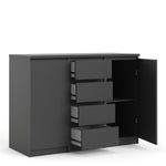 Naia Sideboard - 4 Drawers 2 Doors in Black Matt