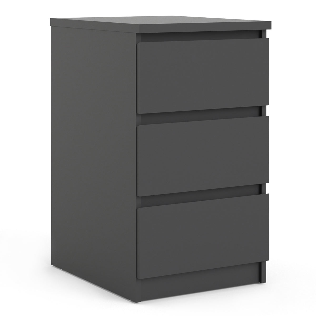 Naia Bedside 3 Drawers in Black Matt