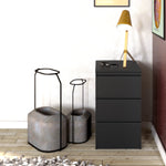 Naia Bedside 3 Drawers in Black Matt