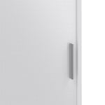 Naia Wardrobe with 1 Sliding door + 1 door + 3 drawers in White High Gloss