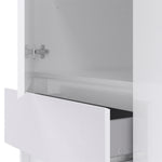 Naia Wardrobe with 1 Sliding door + 1 door + 3 drawers in White High Gloss