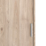 Naia Wardrobe with 2 sliding doors + 1 door + 3 drawers in Oak structure Jackson Hickory