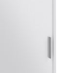 Naia Wardrobe with 2 sliding doors + 1 door + 3 drawers in White High Gloss