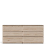 Naia Wide Chest of 6 Drawers (3+3) in Jackson Hickory Oak