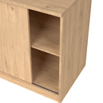 Naia Storage Unit with 1 Sliding Door and 3 Drawers in Jackson Hickory Oak