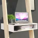 Oslo Leaning Desk in White and Oak