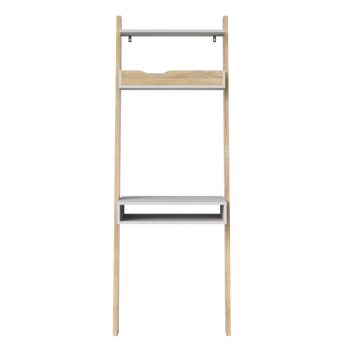 Oslo Leaning Desk in White and Oak