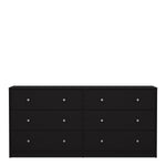 May Chest of 6 Drawers (3+3) in Black