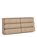 May Chest of 6 Drawers (3+3) in Jackson Hickory Oak