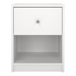 May Bedside 1 Drawer in White