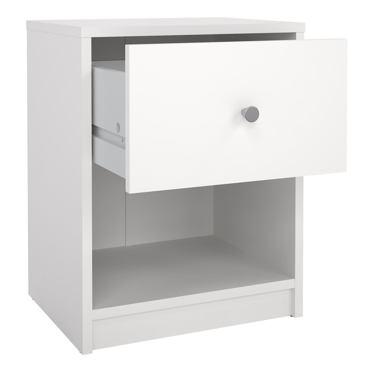 May Bedside 1 Drawer in White