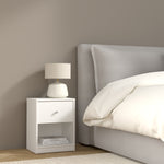 May Bedside 1 Drawer in White