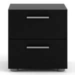 Pepe Bedside 2 Drawers in Black