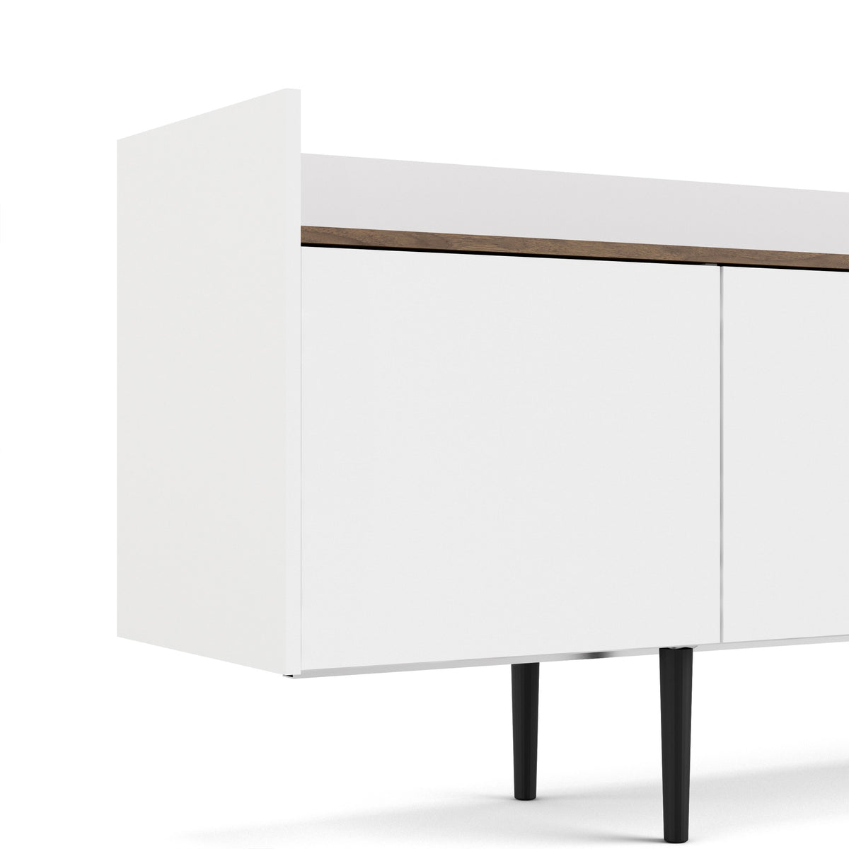 Unit Sideboard 2 Drawers 3 Doors in White and Walnut