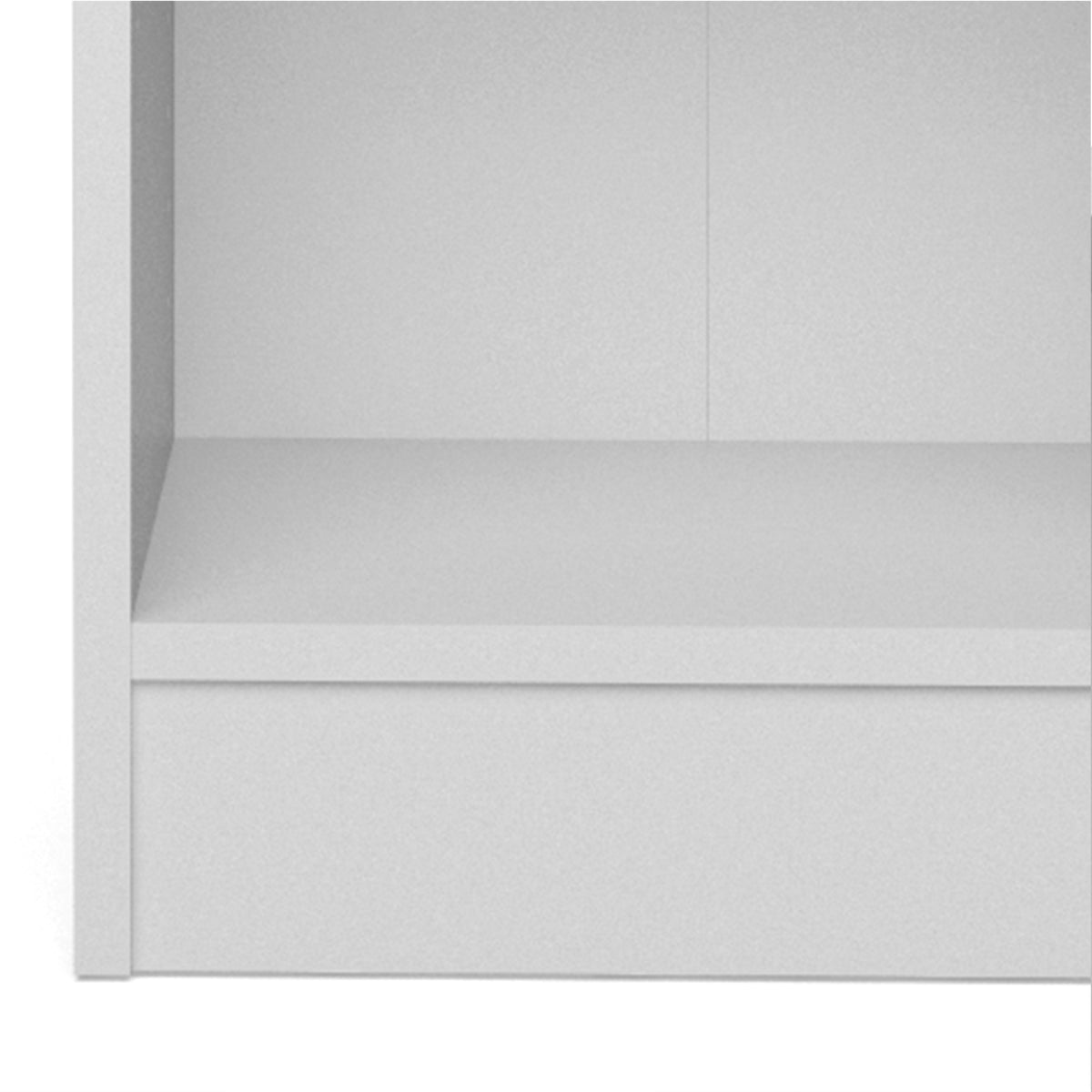 Basic Low Narrow Bookcase (2 Shelves) in White