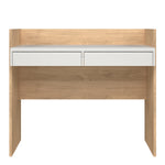 Function Plus Desk 2 Drawers In Jackson Hickory and White