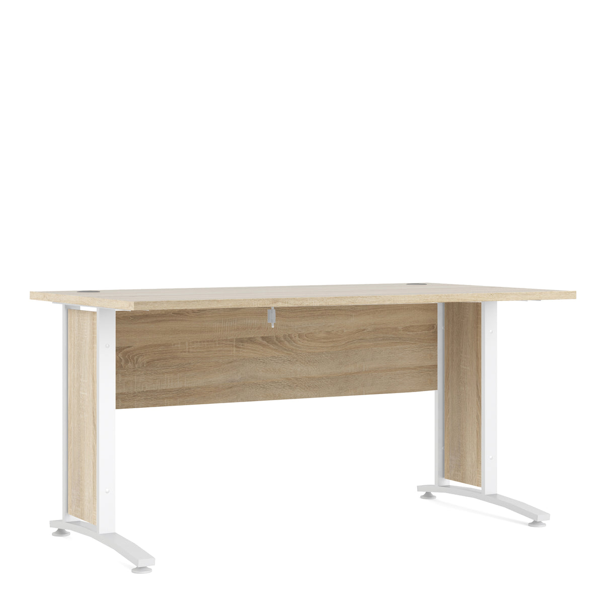 Prima Desk 150 cm in Oak with White legs