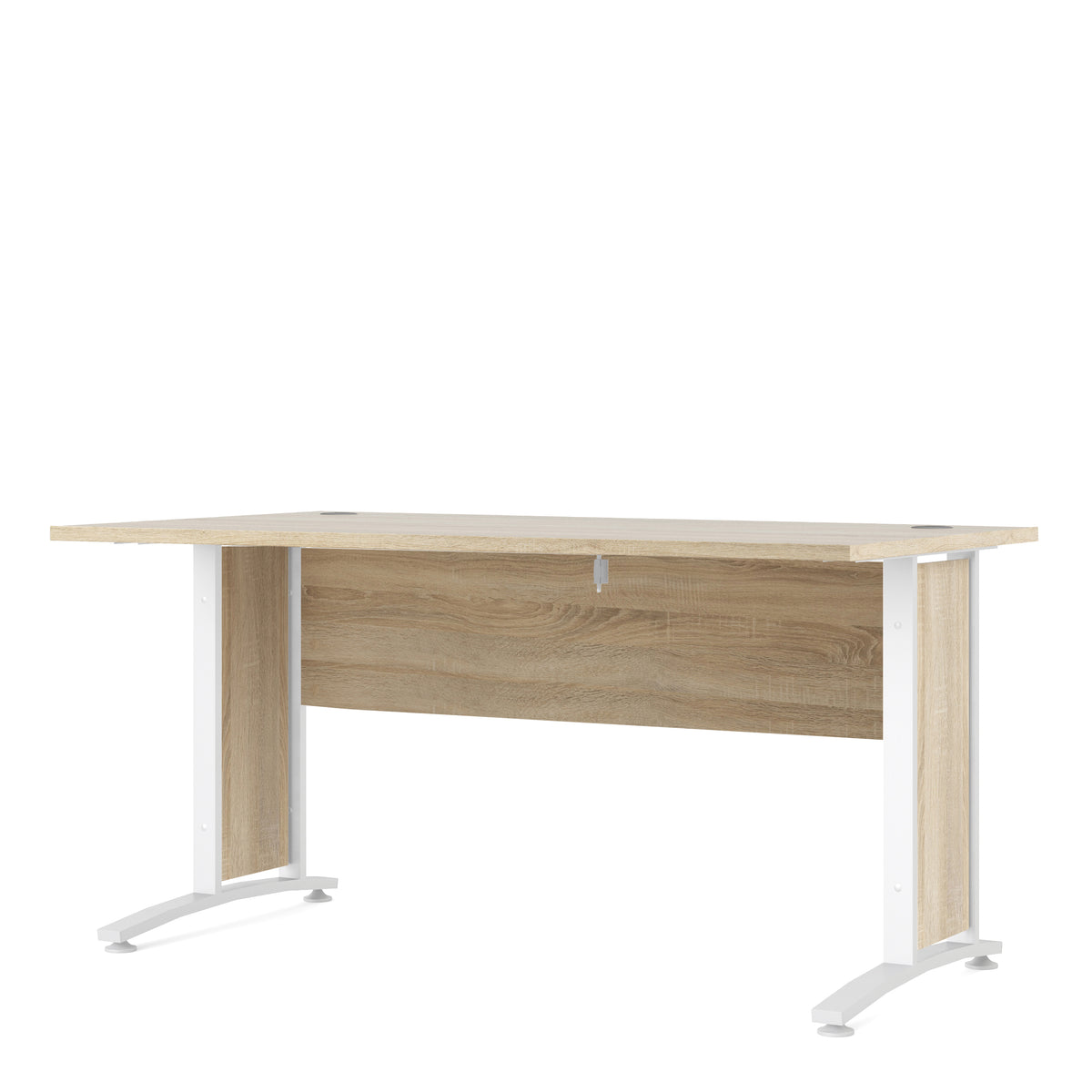 Prima Desk 150 cm in Oak with White legs