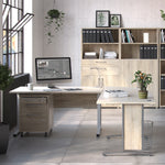 Prima Desk 150 cm in Oak with White legs