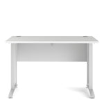 Prima Desk 120 cm in White with White legs