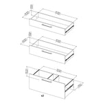 Prima Bookcase 1 Shelf With 2 Drawers + 2 File Drawers In White