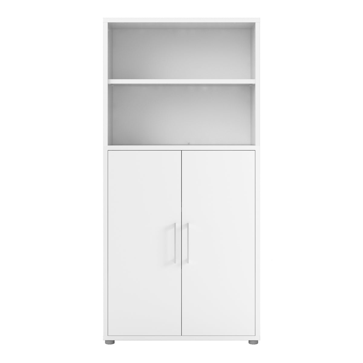 Prima Bookcase 3 Shelves with 2 Doors in White