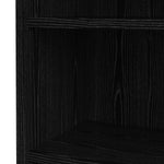 Prima Bookcase 2 Shelves With 2 Drawers + 2 File Drawers In Black Woodgrain