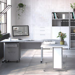 Prima Office Storage With 2 Drawers + 2 File Drawers In White